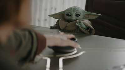 Decorative movie poster for Dog Friendly: Star Wars: The Mandalorian and Grogu