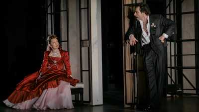 Decorative movie poster for National Theatre Live: Les Liaisons Dangereuses