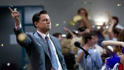 Decorative movie poster for The Wolf of Wall Street